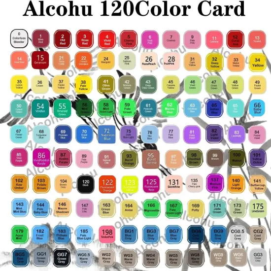 120P Alcohol Markers Brush Dual Tip Sketch Marker {2}