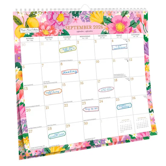 Bonnie Marcus OFFICIAL | 2026 12 x 12 Inch (Hanging) Monthly Square Wire-O Calendar | Sticker Sheet {4}