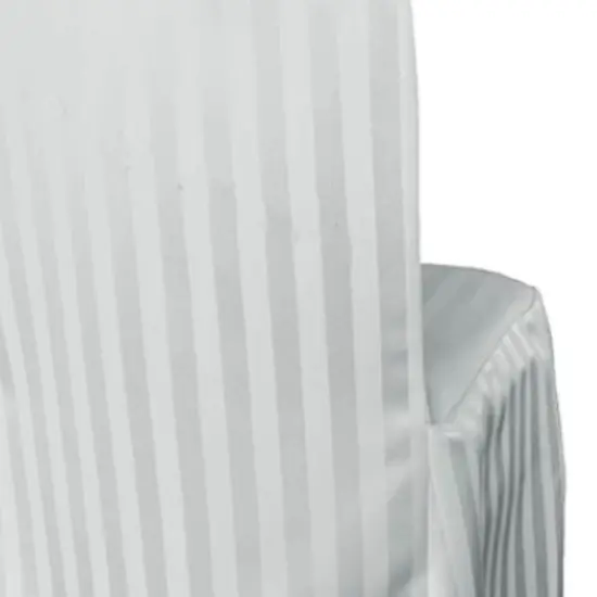 1 Piece Striped Jacquard Polyester Banquet Chair Cover White Elegant Wedding Decor {4}