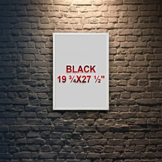 19&frac34;x27&frac12;" White Frame &ndash; Horizontal/Vertical, No-Nail Hanging, Safe Front Protection! {2}