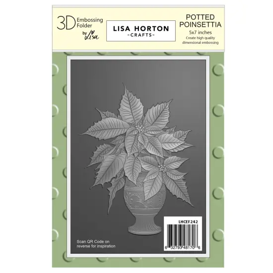 Lisa Horton Crafts A6 Embossing Folder-Potted Poinsettia {1}
