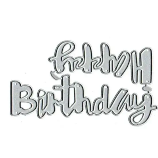 Happy Birthday Wishes Cutting Dies Set F07M2-7-ZG393 {1}
