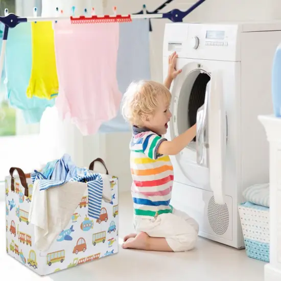 Car Kids Storage Basket Baby Boy Girls Basket Gift Basket Empty Cute Storage Bin Organizer Boxes Kids Toy Basket Rectangular Car Room Decor Book Shelf Basket (Car) {5}