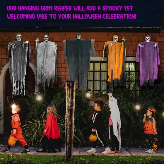 5 Pack Halloween Hanging Ghosts {2}