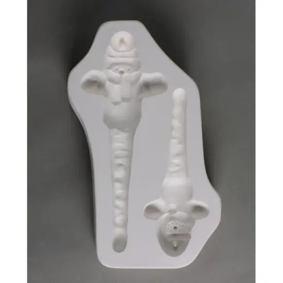 8.5" x 4.5" x 1.5" Small & Medium Snowmen Icicles Frit Cast Glass Fusing Kiln Mold {3}
