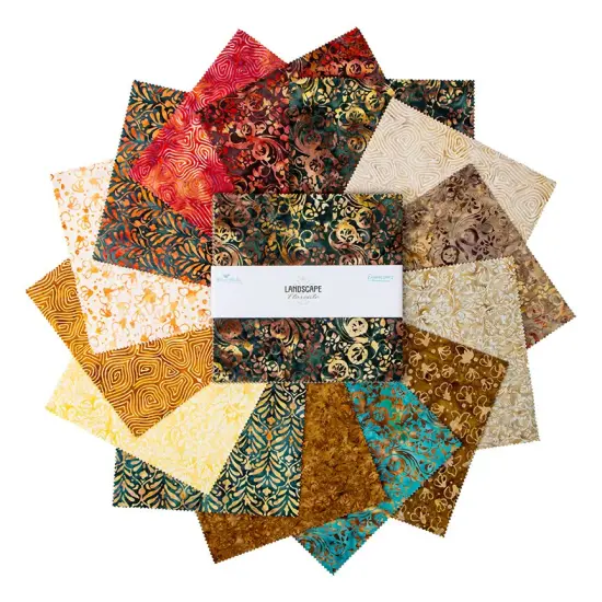 Expressions Batiks 10" Square Pack (Layer Cake / 10" Stacker) in Landscape Floreale by Riley Blake Designs for Riley Blake (10-23216-42) {2}