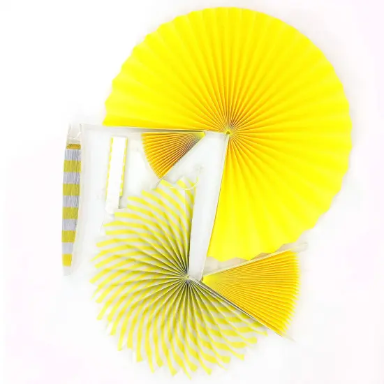 Yellow Bee Party Hanging Decorations - Construction Zone Wild One Birthday Baby Shower Wedding Summer Carnival Party Ceiling Hangings Photo Booth Backdrops Decorations, 12pc {2}