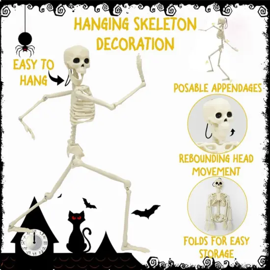 5 Pack 16" Halloween Skeleton Decorations {3}