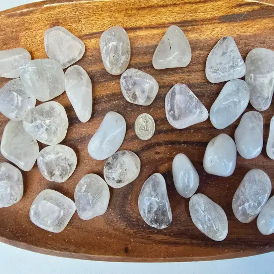 Tumbled Clear Quartz Crystal Large Pieces {3}