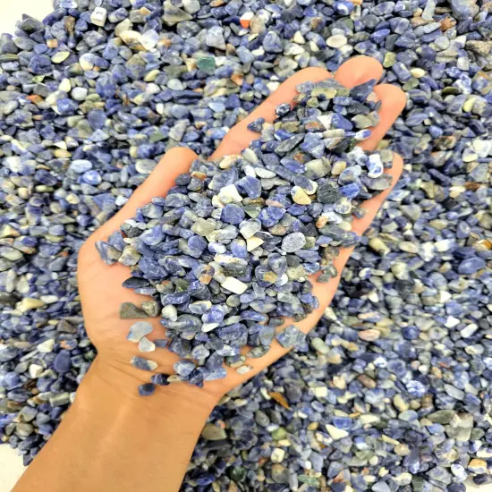 Tumbled Sodalite Crystal Chips Bulk {1}