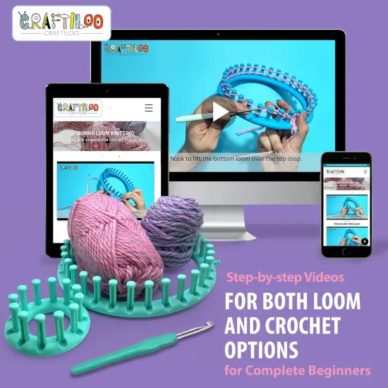 Bunny Loom Crochet kit for Kids for Beginners {3}