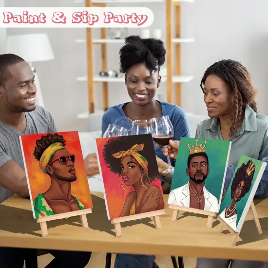 16 Pcs Pre Drawn Canvas Painting Kits (Couples, 8x10 in) {3}