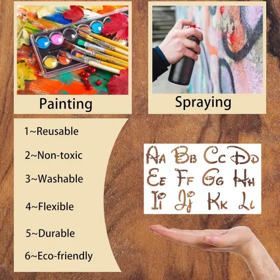 9 Pieces Letter Stencils(Magic Letter) {3}