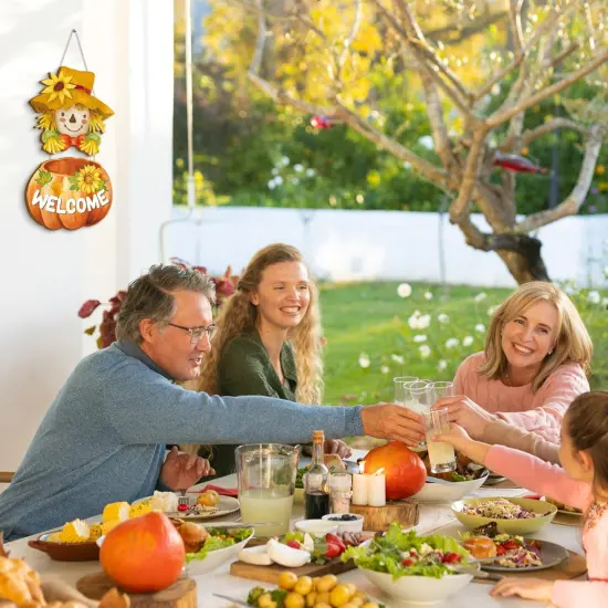 Welcome Fall Wood Door Sign (Fall Welcome) {4}