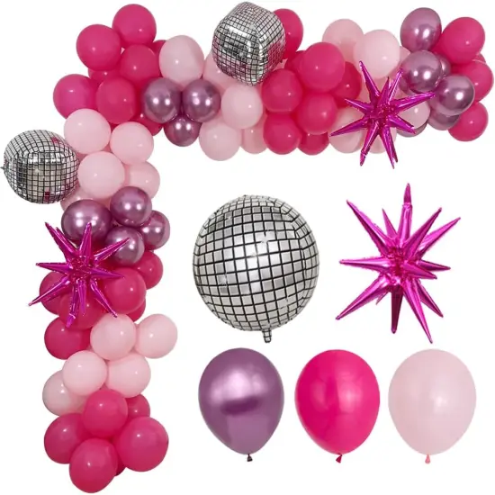 Hot Pink Balloon Garland Kit Princess Party Decorations(Hot Pink) {1}