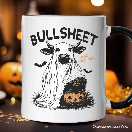 Bullsheet Halloween Bull Mug, Hilarious Cow Gift {4}