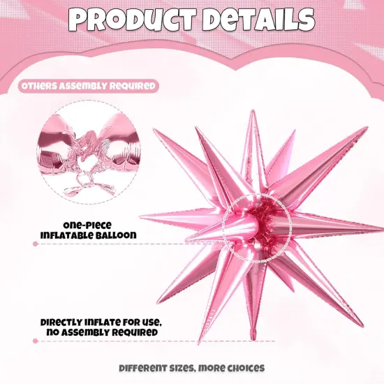Pink Star Balloons (Pink) {2}