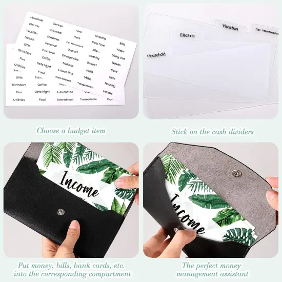 11 Pieces Cash Envelope - Black {4}