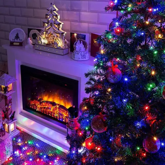 20 Multicolor LED M5 Lights Battery Operated 4" Spacing {2}