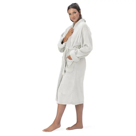 Northwest Unisex Optical White Silk Touch S/M Bathrobe 23&times;41 Inches {2}