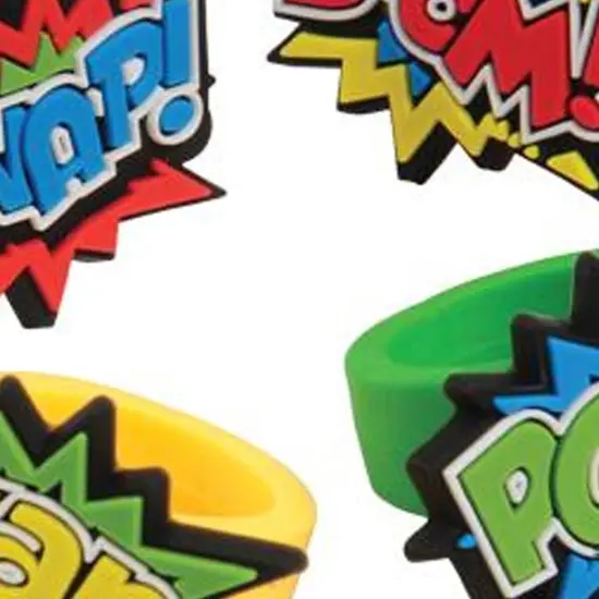 Superhero Rubber Rings Include 12 Units {4}
