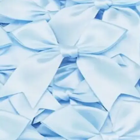 12 Ct Light Blue Bow Satin Ribbon {2}