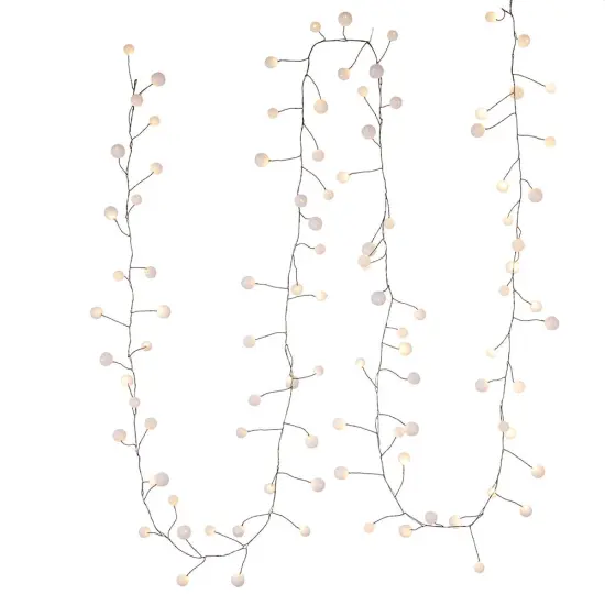 Kurt Adler 100-Light 8-Foot Warm White LED Bead Cluster Garland {1}