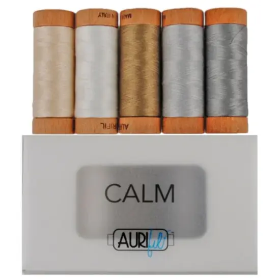 Aurifil Calm Thread Set by Aurifil | (5 80wt Cotton Small Spools.) {1}