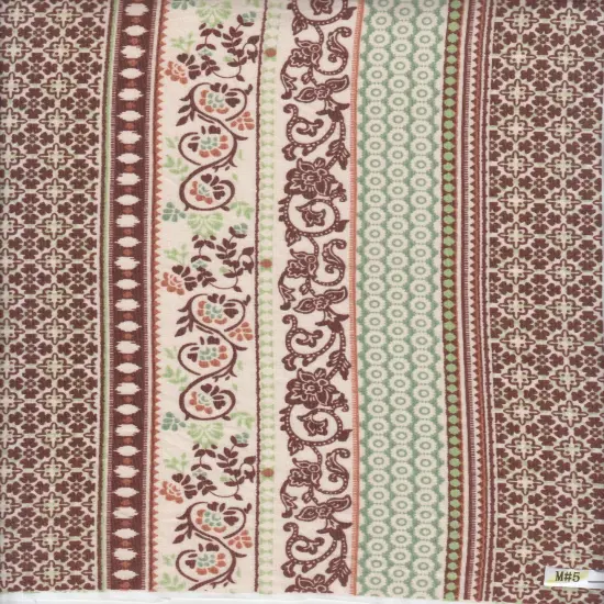 1 Yard Boho Stripe DTY Knit Fabric Soft Brushed Stretch Polyester Spandex 58 Inch Wide SAGE {1}