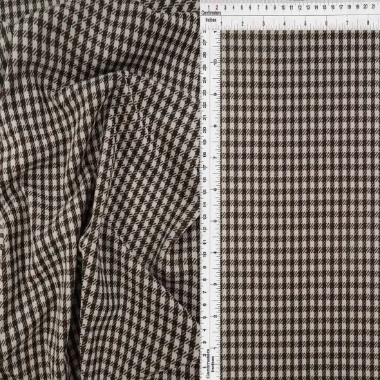 1 Yard Textured Double Knit Jacquard Plaid Fabric Stretch Polyester Rayon 58/60 Inches Wide Blue Lt {7}