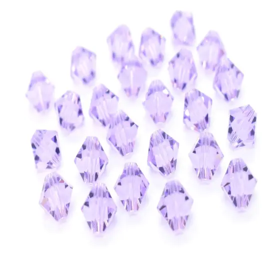 50pcs Authentic Preciosa 6mm Faceted Bicone Crystal Loose Beads Violet Compatible with Swarovski 5301/5328 for DIY Jewelry Making Pre-B604 {2}