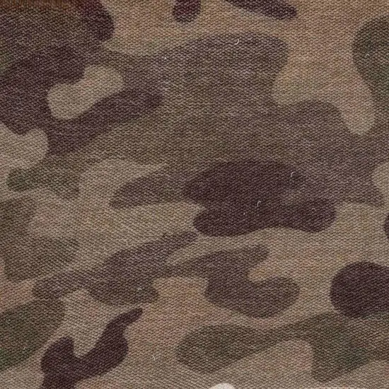 Organic Terry Camo Print Knit Fabric 1 Yard Soft Stretch Durable 58/60" Wide OLIVE {1}