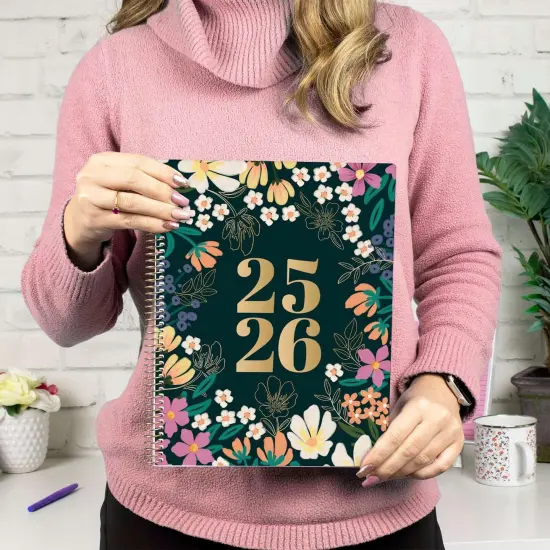 bloom daily planners 2025-26 Academic Planner, Soft Cover, 8.5" x 11",Blooming Wildly {2}