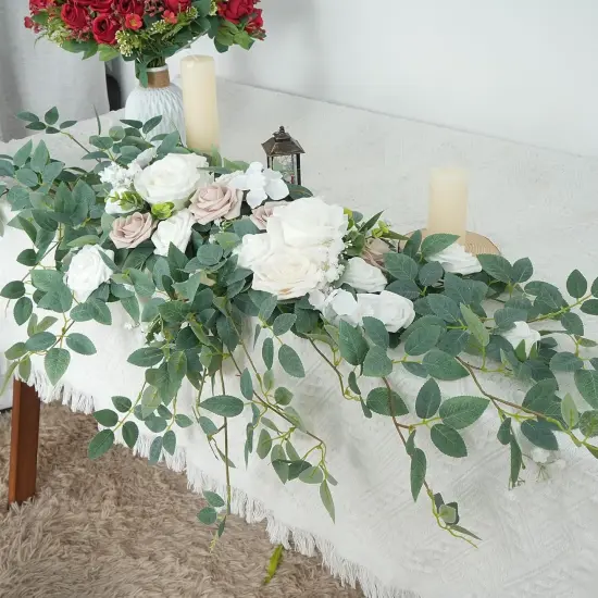 2pcs Artificial Floral Swags Wedding Centerpieces {4}