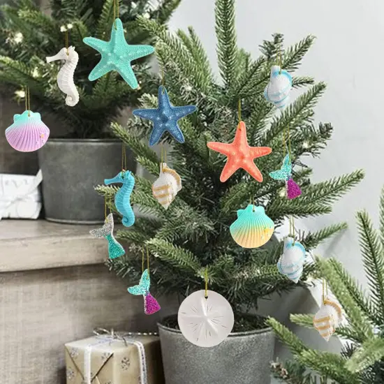 40 Pieces Resin Starfish Summer Ornaments {5}