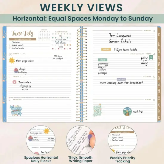 bloom daily planners 2025-26 Academic Planner, Soft Cover, 8.5" x 11", Cleerely Stated {5}