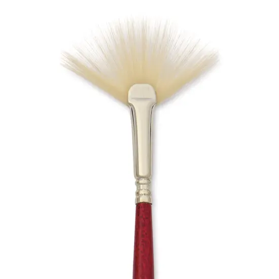 Escoda Marfil Synthetic Bristle Brushes - Series 4433 Fan, Size 4, Long Handle {1}