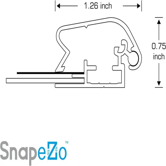 Certificate Frame 8.5x11, Silver, 1.25 Inch Aluminum Profile, Front-Loading Snap Frame, Wall Mounting, Professional Series {5}