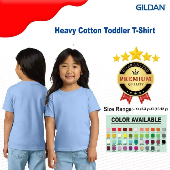 Gildan&reg; Heavy Cotton Toddler Short Sleeve Crewneck T-Shirt Navy {2}