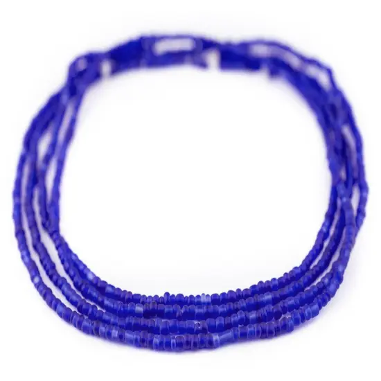 The Bead Chest Translucent Cobalt Blue Matte Glass Seed Beads (3mm) - 24 inch Strand of Quality Glass Beads {3}