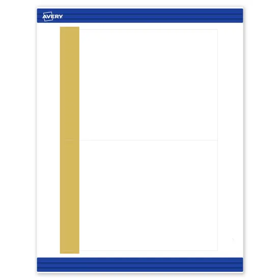 Avery Printable Rectangle Invitation Cards, Gold-Dipped Edge, 5" x 7", Matte White Rectangle Invitation Cards, Laser/Inkjet, 20ct, Great for Invitation Cards {1}