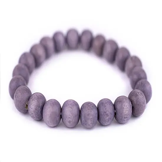 The Bead Chest Wood Stretch Bracelet, Grey - Stackable Beaded Jewelry, Unisex for Men & Women {1}