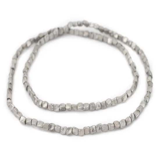 The Bead Chest Silver Twisted Nugget Beads, Full Strand of Quality Metal Spacers for DIY Jewelry Design {3}