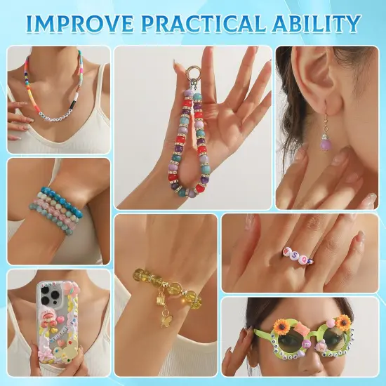 1400pcs Letter Beads, 4x7 mm Acrylic Alphabet Beads, Beads for Jewelry and Bracelet Making {3}