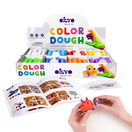 OKTO Color Dough Classpack &ndash; 96 Packs in 8 Colors (School Supplies) {1}