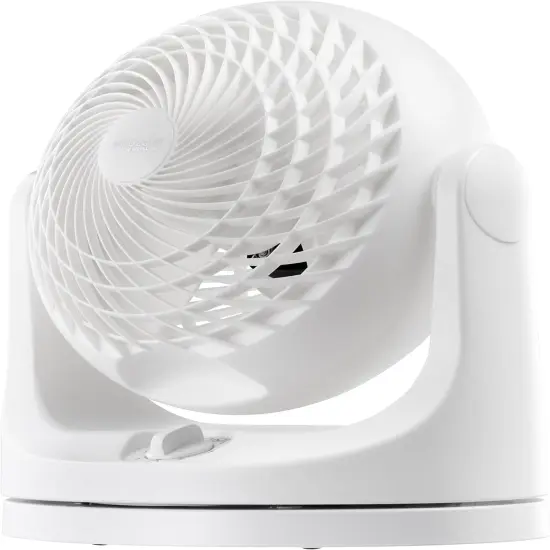 IRIS USA WOOZOO Fan, Small Oscillating Desk Fan, Table Air Circulator, 3 Speeds, 52ft Max Air Distance, 12 Inches, 112&deg; Adjustable Tilt, 30 db Low {1}