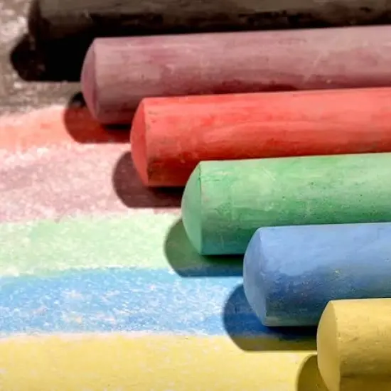 Sidewalk Chalk, 144 Pack 18 Colors Sidewalk Chalk Set For Kids Jumbo Chalk Bulk, Great for Kids Family, Paint on Sidewalk School Chalkboard Blackboard Street Playground {4}