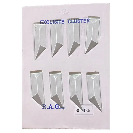 3" x 3" x 1" Clear Glass Corner Bevel Cluster BC435 {3}