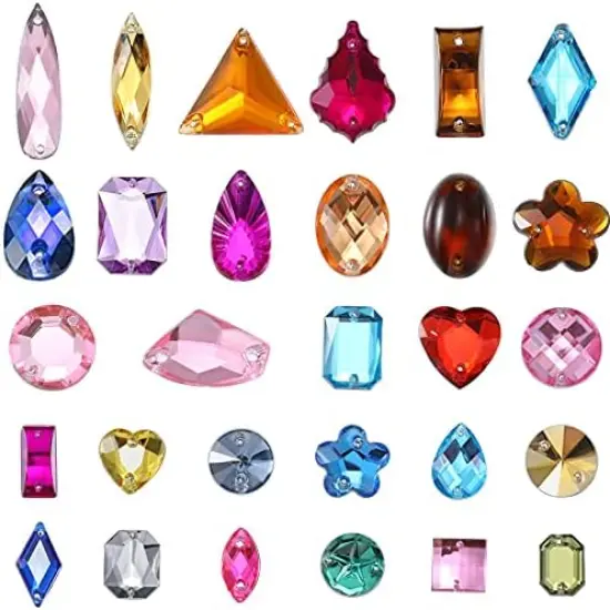 500 Pcs Sewing on Rhinestones - Multicolor {2}