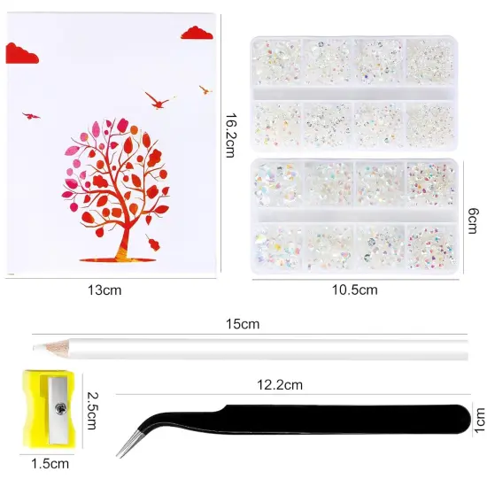 10400PCS Transparent AB Flatback Rhinestones with Tools {4}